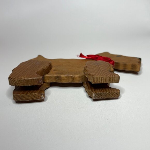 Wooden Dog Scottish Terrier Vintage Decor Shelf Sitter - Picture 6 of 7